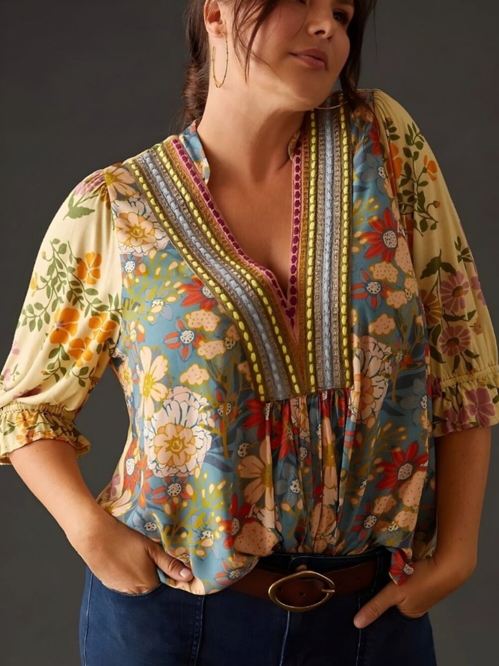 Anthropologie Bl-nk Stephanie Top Size 3X - Picture 2 of 6